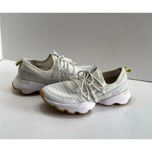 Sorel Kinetic Impact Women's 7.5 Sneakers White/Gum Mesh Walking Shoes Lace Up